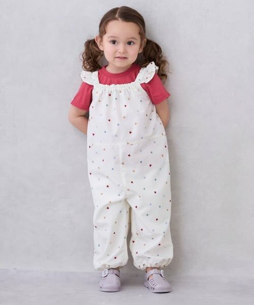 petit main / プティマイン その他 | 【撥水加工】肩フリルプレイウェア/L（マルチ）