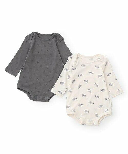 petit main / プティマイン 肌着 | 【弱酸性】ボディースーツ（チャコール）