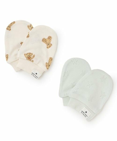 petit main / プティマイン ベビー・キッズグッズ | 【弱酸性】ミトンセット（ライト グリーン）