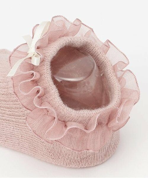 petit main / プティマイン ベビー・キッズウエア | オーガンジーフリルカップソックス | 詳細2