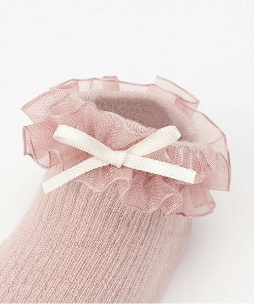petit main / プティマイン ベビー・キッズウエア | オーガンジーフリルカップソックス | 詳細3