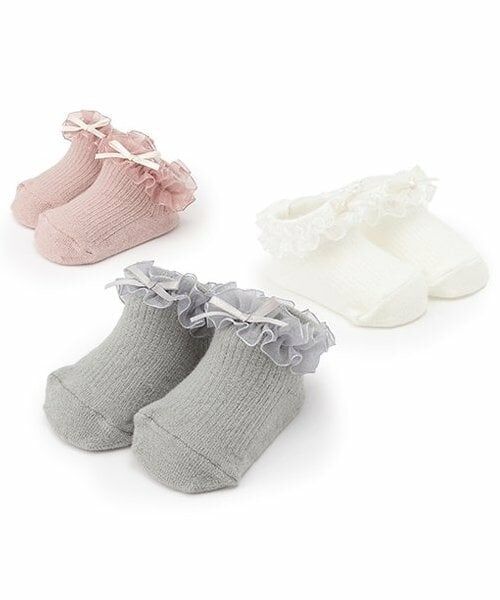petit main / プティマイン ベビー・キッズウエア | オーガンジーフリルカップソックス | 詳細6