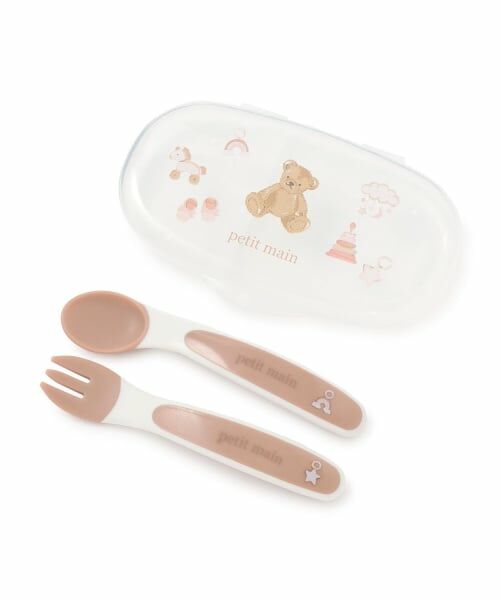 petit main / プティマイン ベビー・キッズグッズ | スプーン・フォークセット（ベージュ）