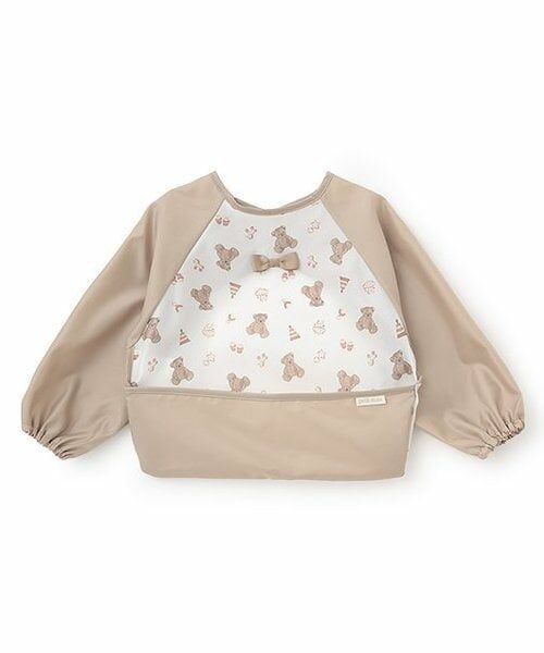 petit main / プティマイン スタイ・ビブ | お食事エプロン（ベージュ）