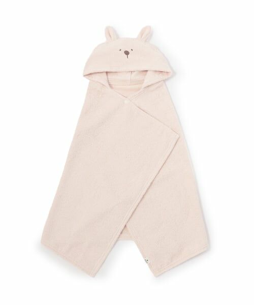petit main / プティマイン ベビー・キッズウエア | アニマルバスポンチョ（ライト ピンク）