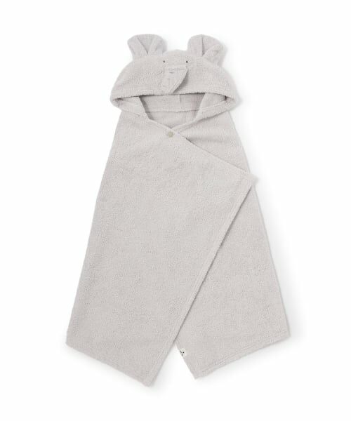petit main / プティマイン ベビー・キッズウエア | アニマルバスポンチョ（ライト ブルー）