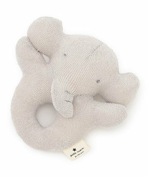 petit main / プティマイン おもちゃ・トイカメラ | アニマルラトル（ライト グレー）