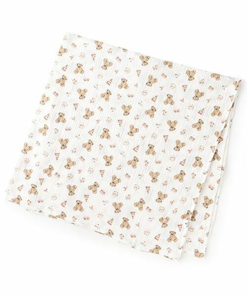 petit main / プティマイン ベビー・キッズウエア | ガーゼおくるみ（ベージュ）