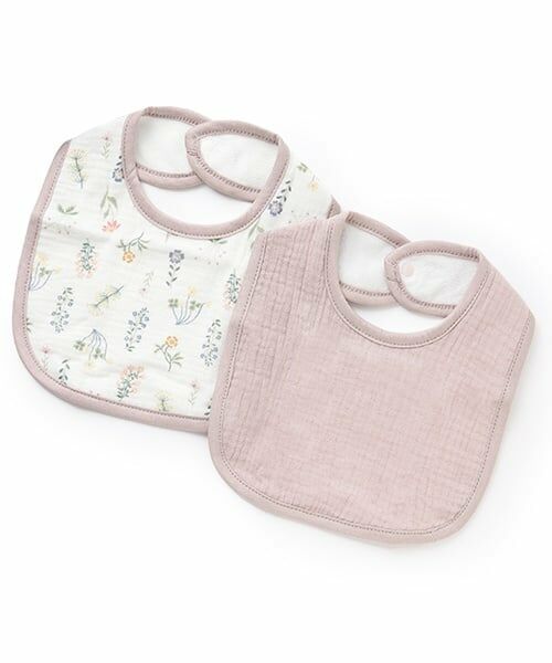 petit main / プティマイン スタイ・ビブ | ガーゼスタイ2P（ラベンダー）