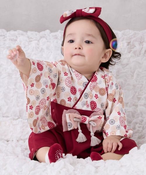 petit main / プティマイン ロンパース | GIRLS袴カバーオール | 詳細1