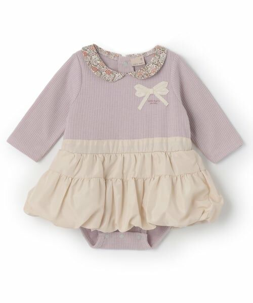 petit main / プティマイン ロンパース | 【リンク】衿つきバルーンSKロンパース（ライト ピンク）