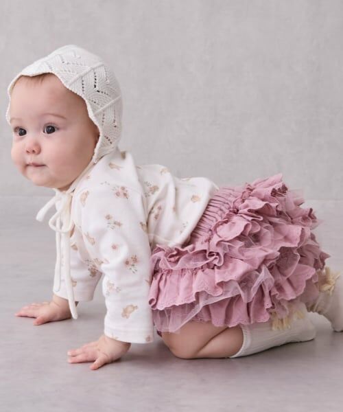 petit main / プティマイン ベビー・キッズウエア | レースフリルパンツ（ライト ピンク）