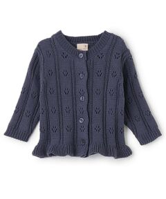 petit main / プティマイン ベビー・キッズウエア | 裾フリル針抜きカーディガン