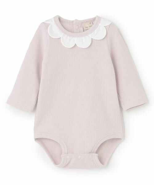 petit main / プティマイン ロンパース | スカラップ衿ロンパース（ライト ピンク）