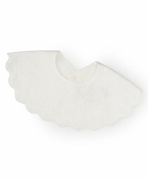 petit main / プティマイン スタイ・ビブ | 【防水】スカラップスタイ（アイボリー）