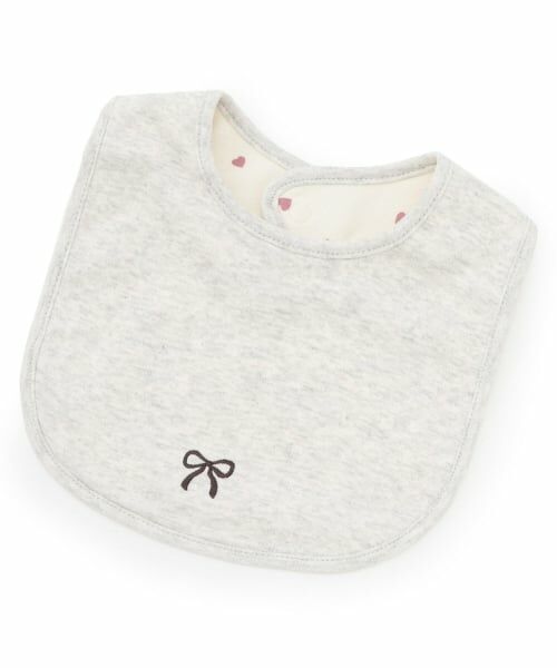 petit main / プティマイン スタイ・ビブ | 【防水】リバーシブルスタイ（トップ グレー）