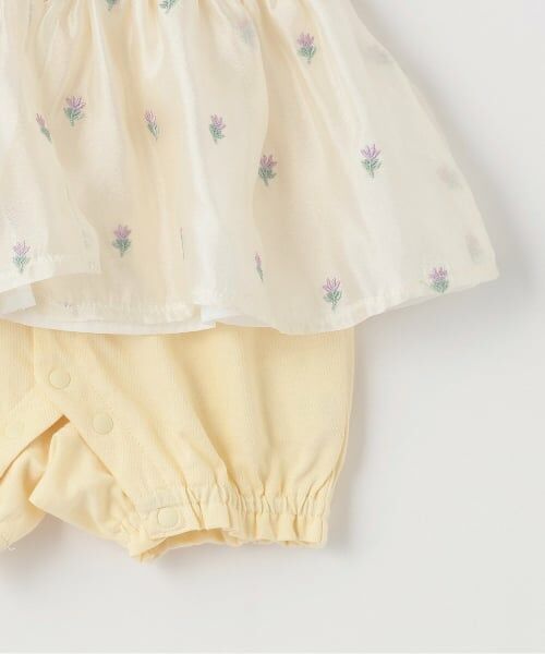 petit main / プティマイン ロンパース | キャミ刺しゅうカバーオール | 詳細4