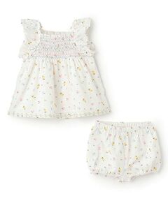 petit main / プティマイン ベビー・キッズウエア | 【リンク】シャーリングティアードOPセットアップ