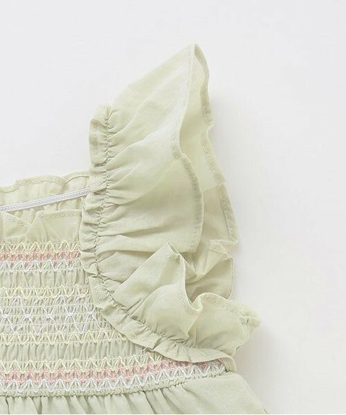 petit main / プティマイン ベビー・キッズウエア | 【リンク】シャーリングティアードOPセットアップ | 詳細3