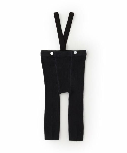 petit main / プティマイン ベビー・キッズウエア | Vストラップレギンス（チャコール）