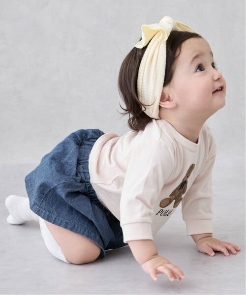 petit main / プティマイン ベビー・キッズウエア | 【POLO BCS】クマグラフィック長袖T+スカパンセット | 詳細1