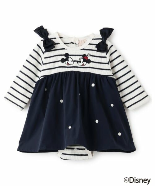 petit main / プティマイン ロンパース | 【Disney】【リンク】ドッキングOPロンパース（紺）