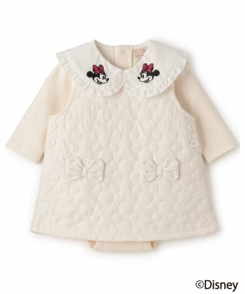 petit main / プティマイン ベビー・キッズウエア | 【Disney】【リンク】キルトジャンスカセット（アイボリー）