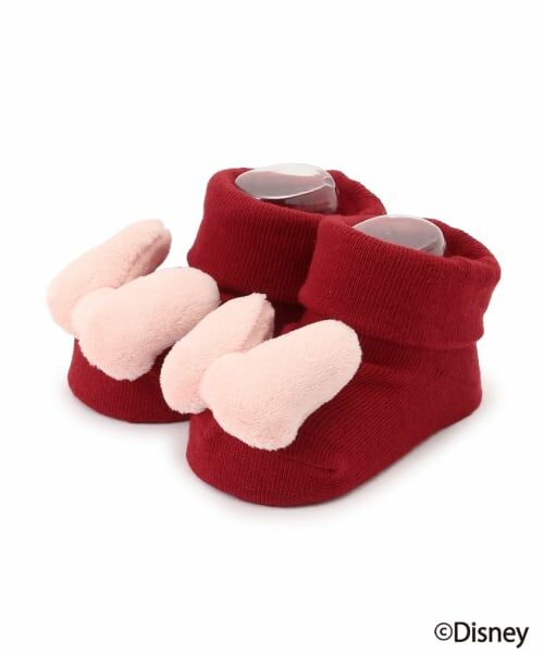 petit main / プティマイン ベビー・キッズウエア | 【Disney】モチーフリボンカップソックス（赤）