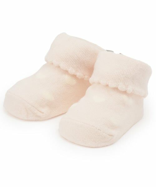 petit main / プティマイン ベビー・キッズウエア | 後ろリボンハートカップソックス（ライト ピンク）