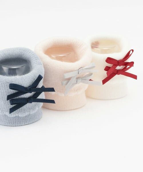 petit main / プティマイン ベビー・キッズウエア | 後ろリボンハートカップソックス | 詳細3