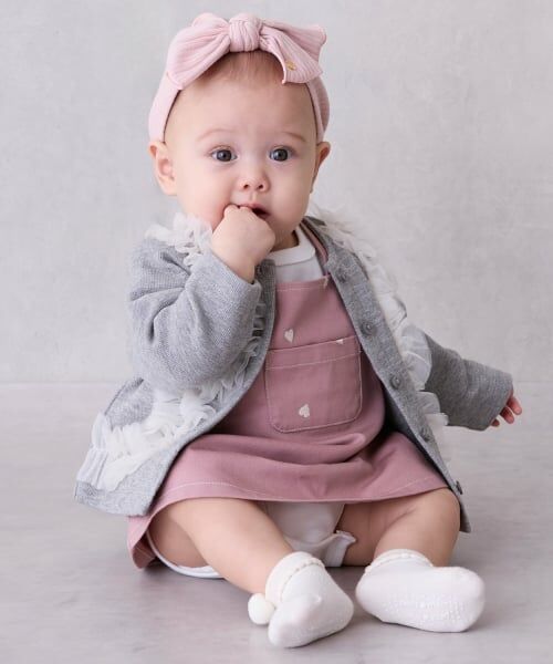 petit main / プティマイン ベビー・キッズウエア | 【リンク】チュールフリルカットカーディガン | 詳細1