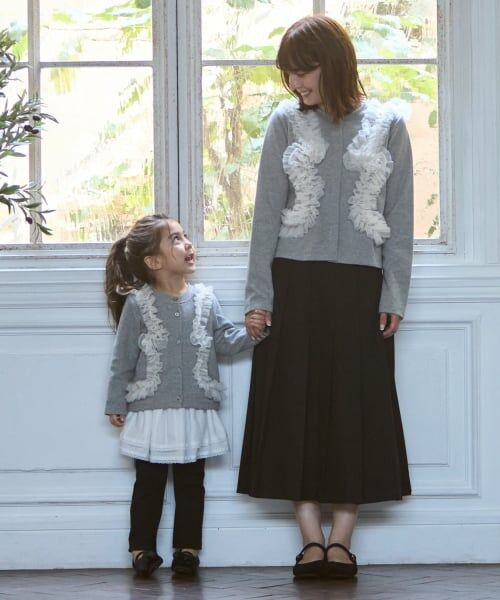 petit main / プティマイン ベビー・キッズウエア | 【リンク】チュールフリルカットカーディガン | 詳細2