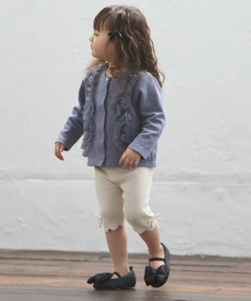 petit main / プティマイン ベビー・キッズウエア | 【リンク】チュールフリルカットカーディガン | 詳細3