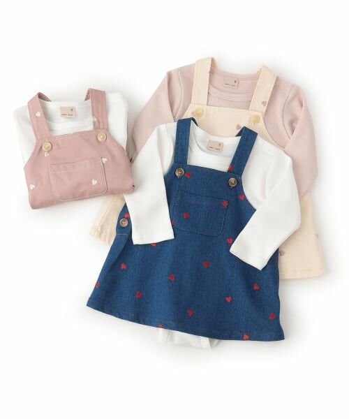petit main / プティマイン ベビー・キッズウエア | 【リンク】刺しゅうサロペSKセットアップ | 詳細13