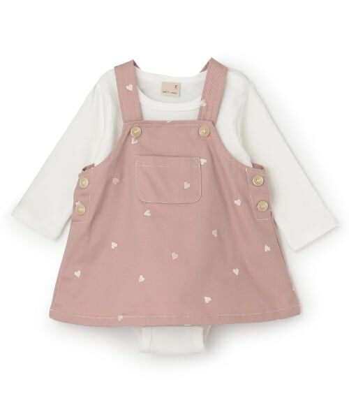 petit main / プティマイン ベビー・キッズウエア | 【リンク】刺しゅうサロペSKセットアップ | 詳細2