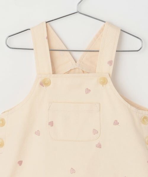 petit main / プティマイン ベビー・キッズウエア | 【リンク】刺しゅうサロペSKセットアップ | 詳細5