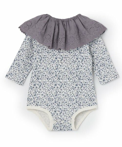 petit main / プティマイン ロンパース | レーススタイつきロンパース（アイボリー）