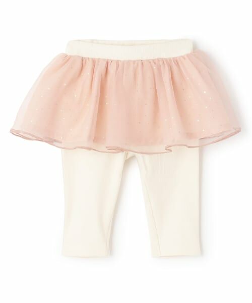 petit main / プティマイン ベビー・キッズウエア | スカートつきレギンス（ライト ピンク）
