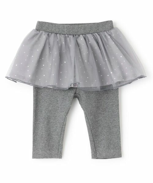 petit main / プティマイン ベビー・キッズウエア | スカートつきレギンス（ライト ブルー）