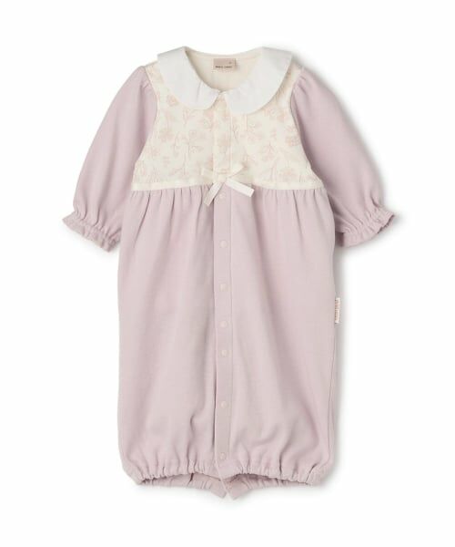 petit main / プティマイン ロンパース | 肌着つき切り替え2WAYオール（ラベンダー）