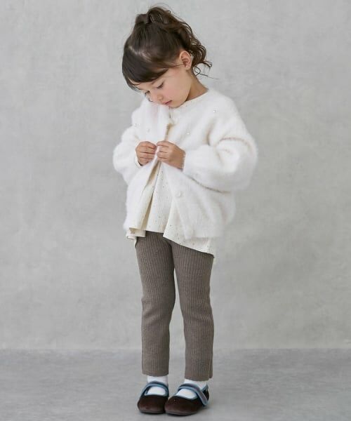petit main / プティマイン その他パンツ | 【リンク/フワもちっと】ニットハナレギンス | 詳細2