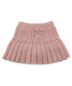 petit main / プティマイン ミニ・ひざ丈スカート | ニットプリーツスカート