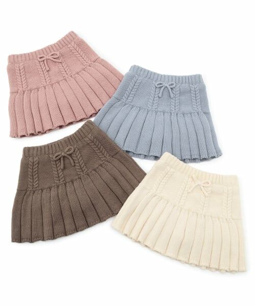 petit main / プティマイン ミニ・ひざ丈スカート | ニットプリーツスカート | 詳細12