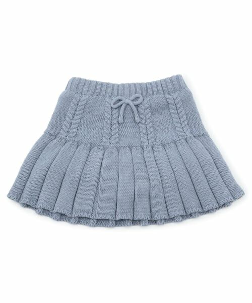 petit main / プティマイン ミニ・ひざ丈スカート | ニットプリーツスカート | 詳細4