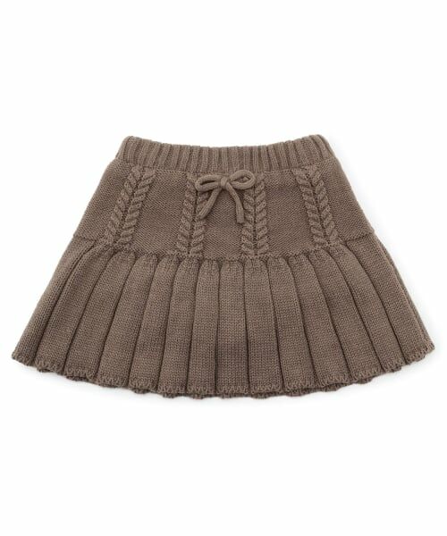 petit main / プティマイン ミニ・ひざ丈スカート | ニットプリーツスカート | 詳細5