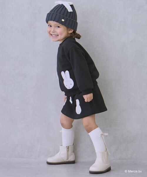 petit main / プティマイン ミニ・ひざ丈スカート | 【miffy】お花刺しゅうスカパン | 詳細2