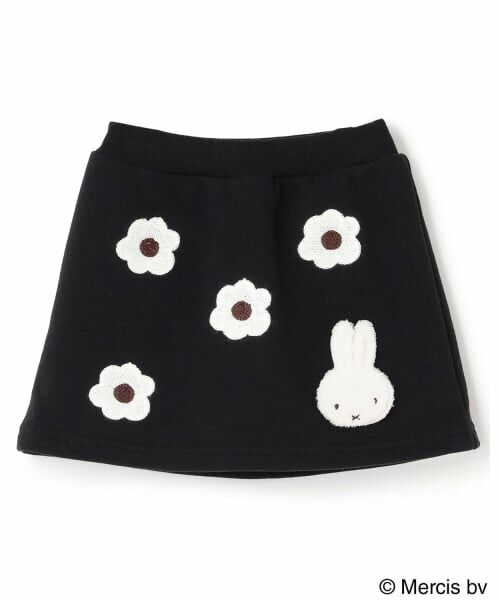 petit main / プティマイン ミニ・ひざ丈スカート | 【miffy】お花刺しゅうスカパン | 詳細3