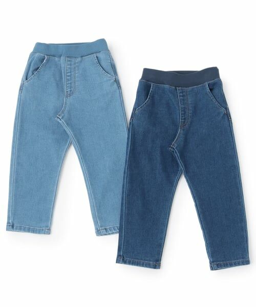 petit main / プティマイン その他パンツ | 【裏起毛】デニムバレルパンツ | 詳細15