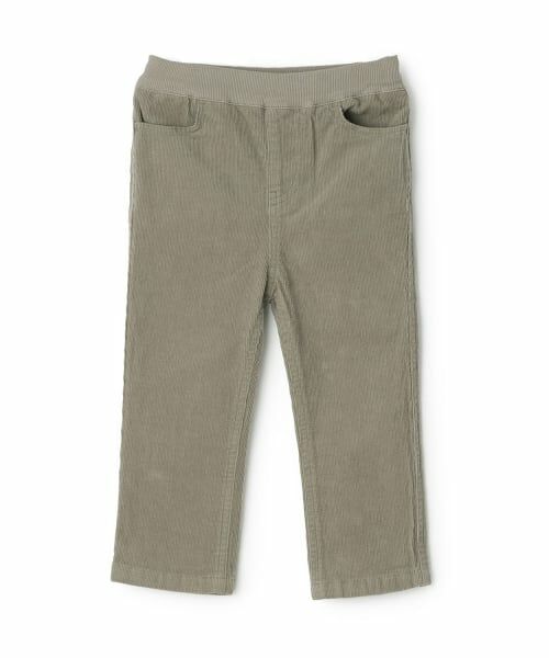 petit main / プティマイン その他パンツ | コーデュロイストレートパンツ（ライト グリーン）