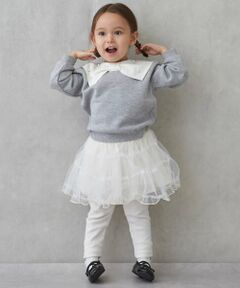 petit main / プティマイン ミニ・ひざ丈スカート | レギンスつきチュールスカート